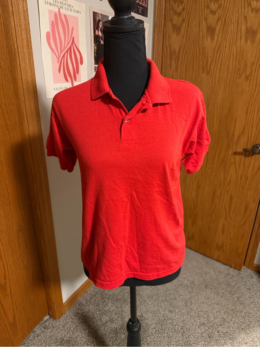 Girls Red Polo Shirt - Classic Short Sleeve